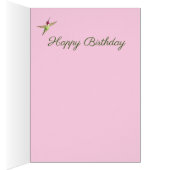 Pink Anna’s Hummingbirds Birthday Card (Innen (Rechts))