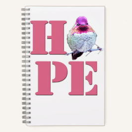 Pink Anna's Hummingbird Foto HOPE 8x5 Notebook Notizblock