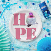 Pink Anna's Hummingbird Foto HOPE Papierplatte Pappteller (Party)