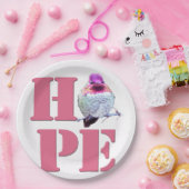 Pink Anna's Hummingbird Foto HOPE Papierplatte Pappteller (Party)
