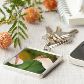 Pink Anthurium Blume Kauai Hawaii Schlüsselanhänger (Seite)