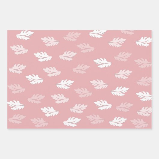 Pink Antikes Blätter Muster (Vorderseite)