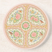 Pink Antique Rose Sandstone Coaster Getränkeuntersetzer (Vorne)