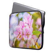 Pink Apple Blossom Laptopschutzhülle (Vorderseite Links)