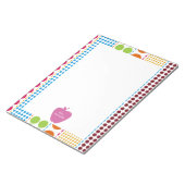 Pink Apple Boho Dots Teacher Notizblock (angewinkelt)