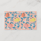 Pink Apple floral Muster Lehrer Business Card Visitenkarte (Rückseite)