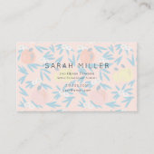 Pink Apple floral Muster Lehrer Business Card Visitenkarte (Vorderseite)
