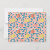 Pink Apple Floral Teacher Stationery Note Card Mitteilungskarte (Rückseite)