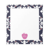 Pink Apple Ikat Lehrer Notizblock (Vorderseite)