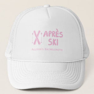 Pink Apres Ski Junggeselinnen-Abschied Hut Truckerkappe