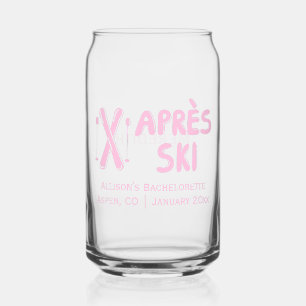 Pink Apres Ski Winter Junggeselinnen-Abschied Gefa Dosenglas