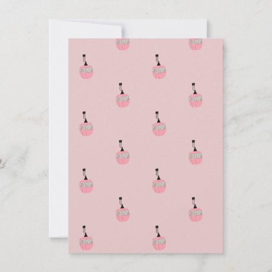 Pink Aprés Snowboard Snowboarden Geburtstag Einladung (Rückseite)