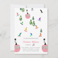 Pink Aprés Snowboard Snowboarden Geburtstag