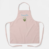pink Apron for Women with Daisies Schürze (Vorderseite)
