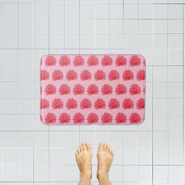 Pink Aptenia-Blume Nahtloses Muster auf Bath Mat Badematte