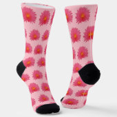 Pink Aptenia Blume Nahtloses Muster auf Socken (Gewinkelt)