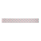 Pink Aqua Blauer Weihnachtsbaum Satinband (Vorderseite)
