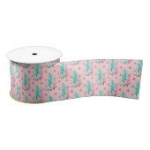 Pink Aqua Blauer Weihnachtsbaum Satinband (Spule)