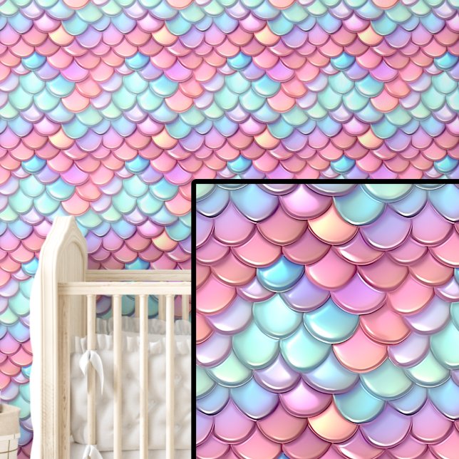 Pink Aqua Blue Mermaid Schwanz Scales Tapete (Von Creator hochgeladen)