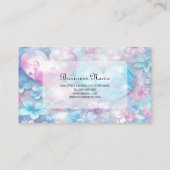 Pink Aqua - Herz und Blume - Visitenkarte (Rückseite)