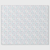 Pink & Aqua Ice Skate Weihnachten Geschenkpapier (Flach)