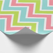 Pink Aqua Limon Wrapping Paper Geschenkpapier (Ecke)