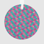 Pink Aqua Mint Mermaid Glitz Ornament (Rückseite)