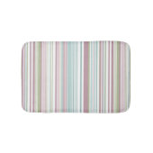 Pink, Aqua, mint, spring rain and mauve stripes Badematte (Vorderseite)