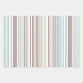 Pink, Aqua, mint, spring rain and mauve stripes Geschenkpapier Set (Vorderseite 2)