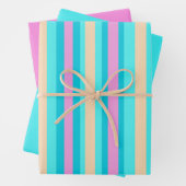 Pink Aqua Orange Wrapping Paper Set Geschenkpapier Set (Beispiel)