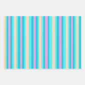 Pink Aqua Orange Wrapping Paper Set Geschenkpapier Set (Vorderseite)