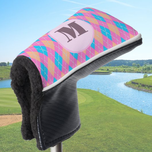 Pink Aqua Preppy Raute Golf Headcover