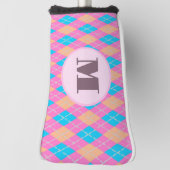 Pink Aqua Preppy Raute Golf Headcover (Rotieren 90)