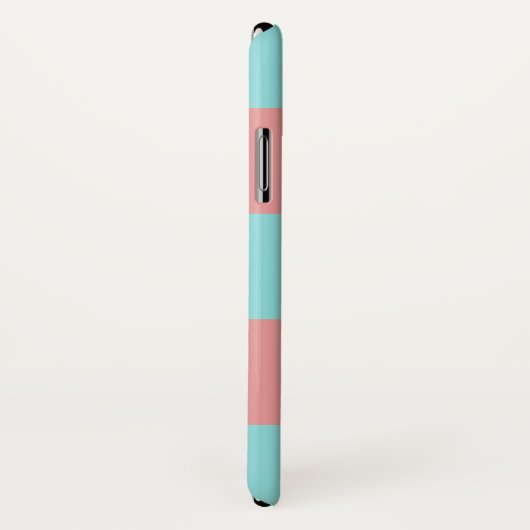 Pink Aqua Strip Personalisierter Name Case-Mate iPhone Hülle (Hinten/Rechts)