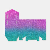 Pink Aquamarin Aqua Blue & Lila Funkelnd Glitzer Geschenkschachtel (Ungefaltet)