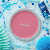 Pink Aquamarin, Baby Girl Aqiqah Baby Dusche Pappteller (Party)