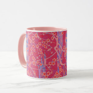 PINK AQUAMARIN BLAU SAKURA BLUME Japanisch Tasse