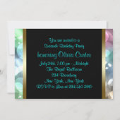 Pink Aquamarin Blue Bubbles 16 . Geburtstag Geburt Einladung (Rückseite)