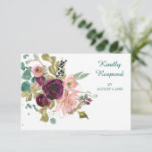 Pink Aquamarin Burgund Blumenzwiebeln RSVP (Stehend Vorderseite)