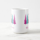 Pink Aquamarin Glam Weihnachten Kaffeetasse (Mittel)