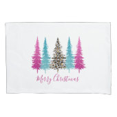 Pink Aquamarin Glam Weihnachten Kissenbezug (Vorderseite)