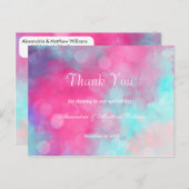 Pink aquamarin Lavendel Aquarell Vielen Dank Postkarte (Vorne/Hinten)