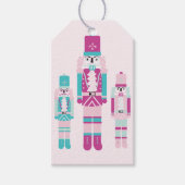 Pink & Aquamarin Nutcracker Trikots Geschenkanhänger (Vorderseite)