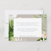 Pink, aquamarin + orchid, tropisch-blumengeschmück save the date (Rückseite)