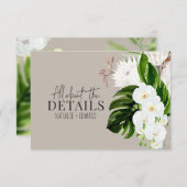 Pink, aquamarin + orchid, tropisch-blumengeschmück save the date (Vorne/Hinten)