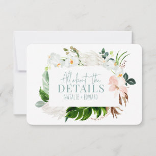 Pink, aquamarin + orchid, tropisch-blumengeschmück save the date