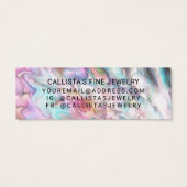 Pink Aquamarin Pearl Opal Glitzer Tropfen mit Logo (Rückseite)