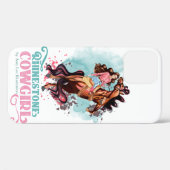 Pink Aquamariner Kristall Cowgirl Horse iPad Case (Rückseite (Horizontal))