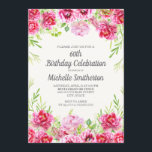Pink Aquarell Blumengrün 60. Geburtstag Einladung<br><div class="desc">Hellrosa Aquarellblumen und Grünpflanzen 60. Geburtstag Einladung. Kontaktieren Sie uns für Hilfe bei der Anpassung oder der Anpassung von Produkten.</div>