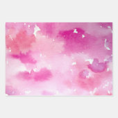 Pink Aquarell Gefärbte Krawatte Design Pinks bemal Geschenkpapier Set (Vorderseite)